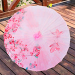 Ombrelle Japonaise Papillons Roses - SUNRISE™
