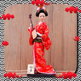 Figurine Geisha Japonaise Shamisen