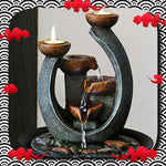 Fontaine à eau Japonaise Bougies & Cascade - RINZAI™