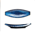 Plat Long Sushi Bateau Japonais en Céramique Bleu Marine - OKITA™