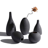 Vase en Céramique Japonais Noir